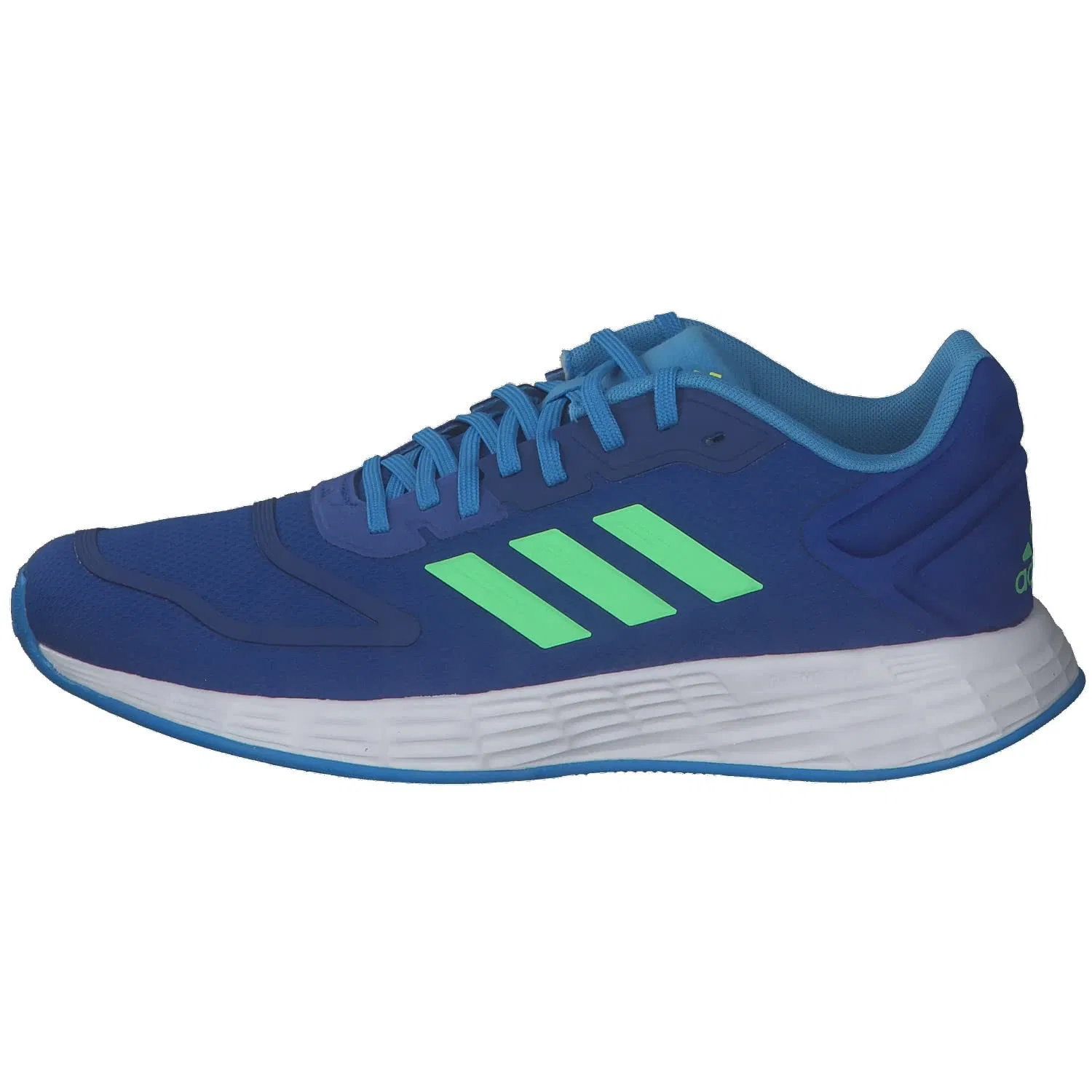 Детские кроссовки для мальчиков с принтом Duramo 10k Adidas, Royal Blue Beam Green Pulse Blue — фото 2
