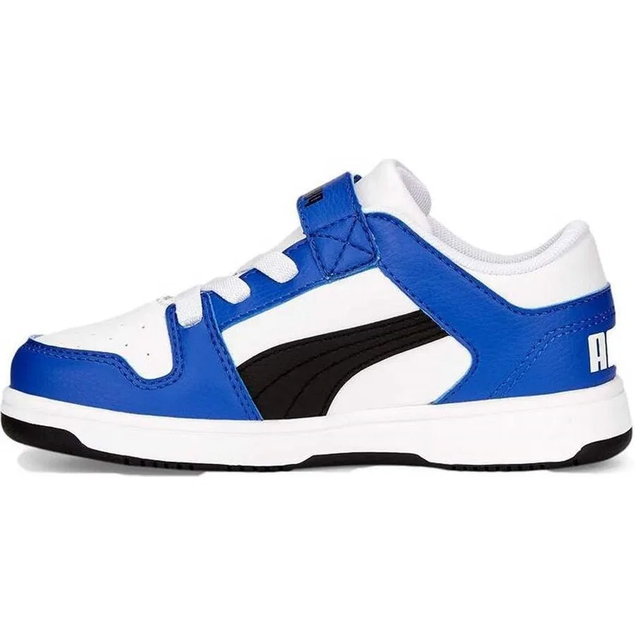 Детские спортивные кроссовки с закрытым носком Puma PM Rebound Layup Lo SL V PS, Белый — фото 3