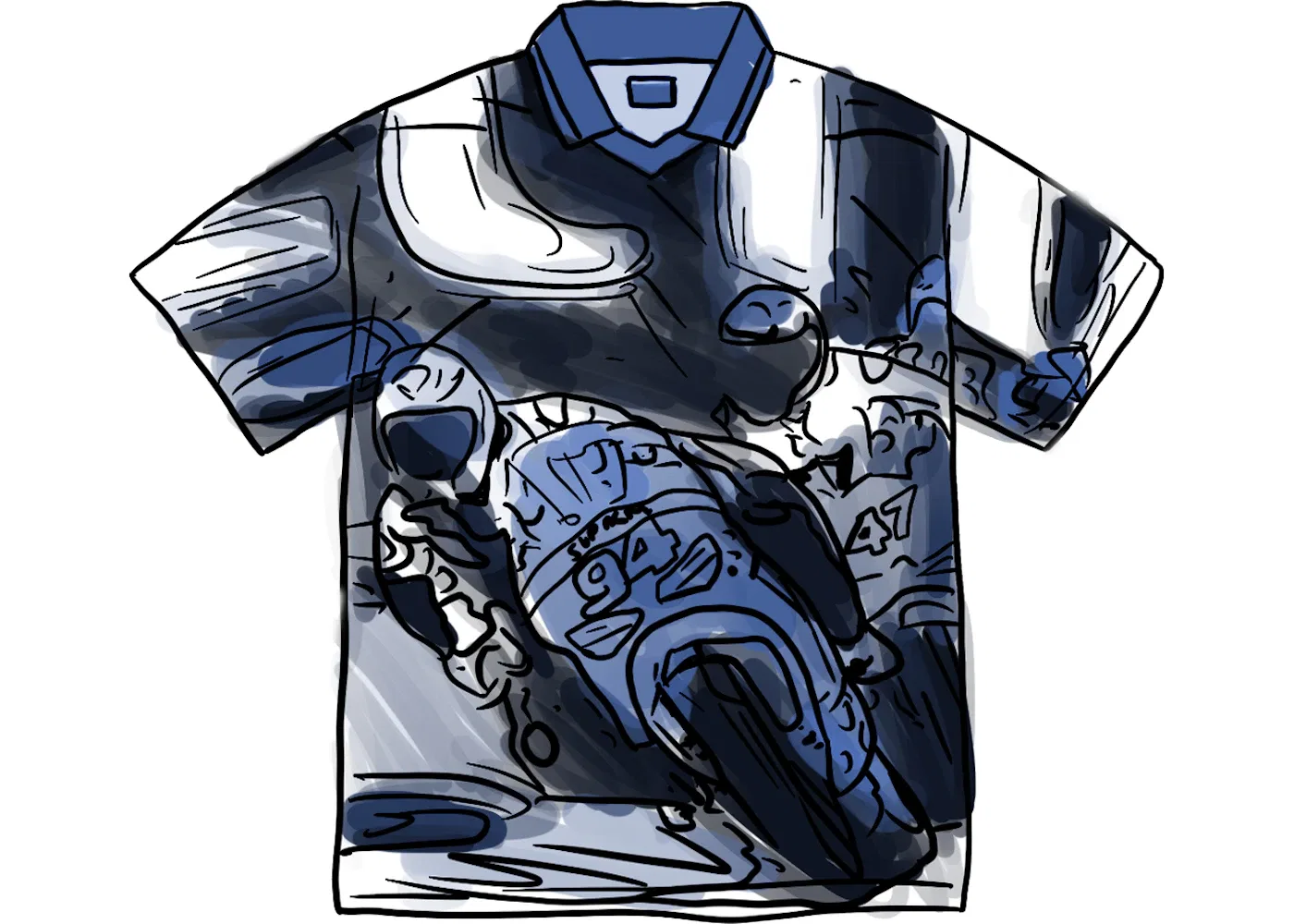 Мужская футболка с длинным рукавом Jersey Supreme, Navy