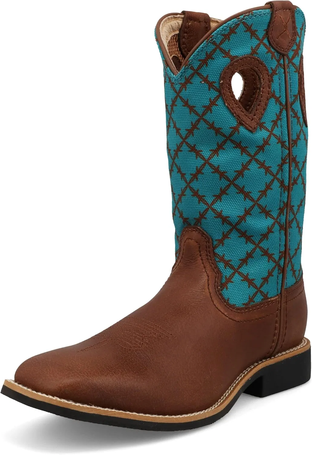 Детские сапоги для девочек с квадратным носком Top Hand Twisted X, Brownie Turquoise