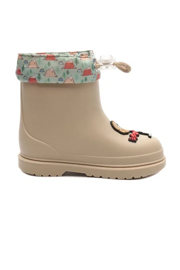 Детские ботинки для девочек с коротким каблуком Snoopy w10277 bimbi elastic children's boots Igor, Beige — фото 2