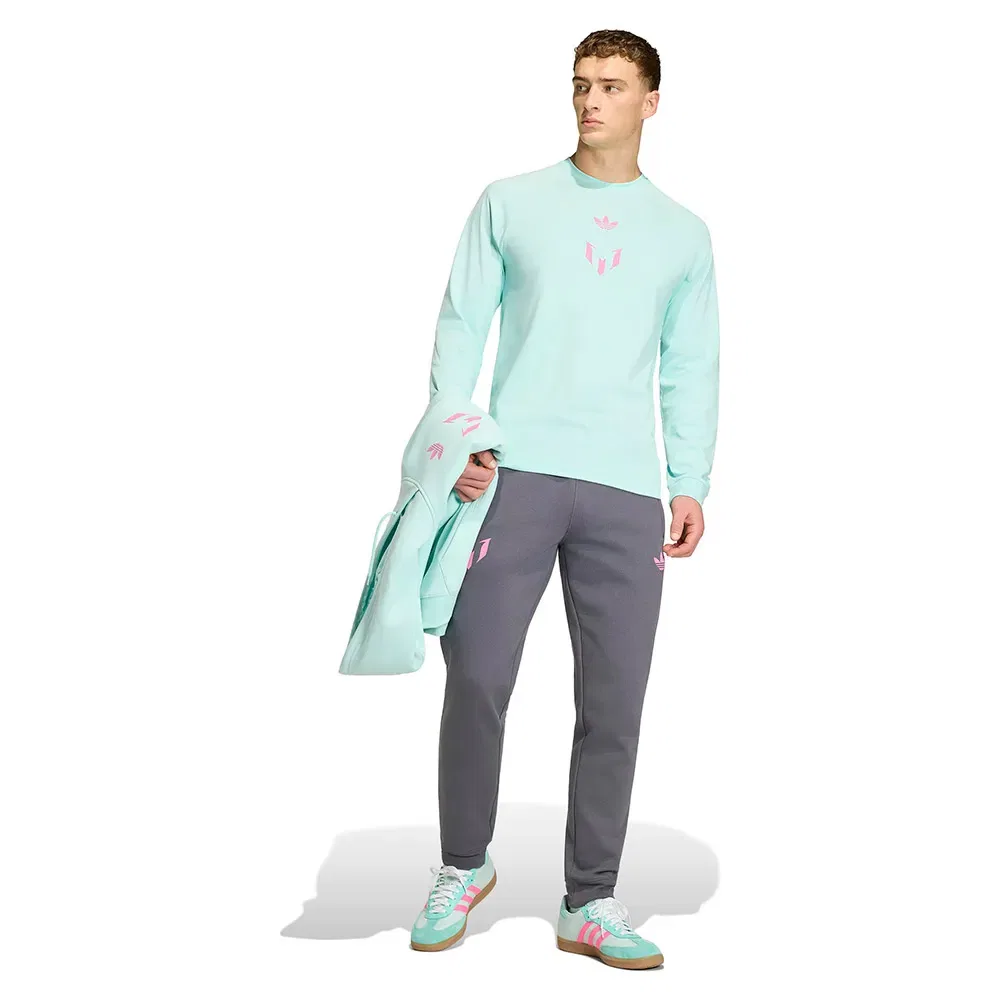 Мужская футболка с длинным рукавом Messi Adidas, Green — фото 4
