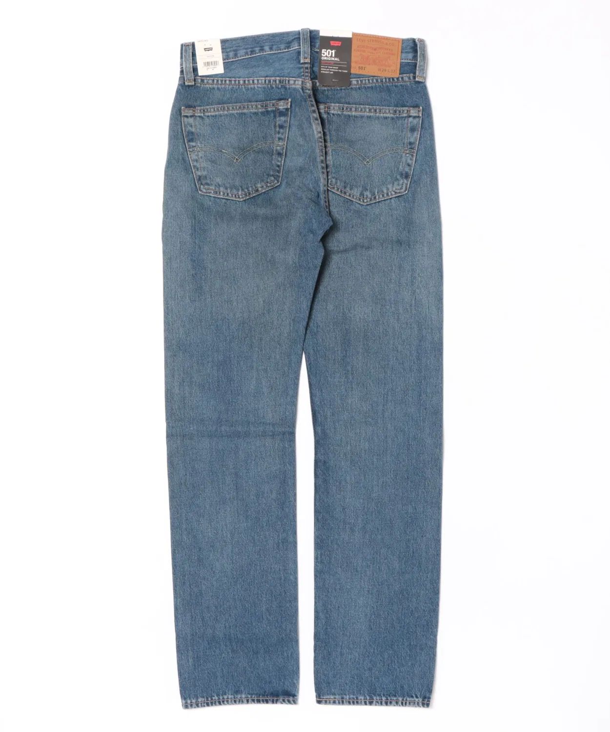 Джинсы прямого кроя с потертостями 501 Original Straight Levi's, Blue — фото 2