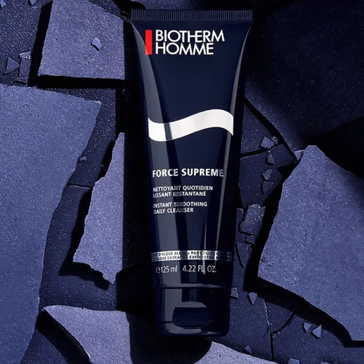 Мужской набор для ухода за кожей с очищающим бальзамом и тонером, BIOTHERM Blue Diamond, 125 мл + 200 мл, Blue — фото 4