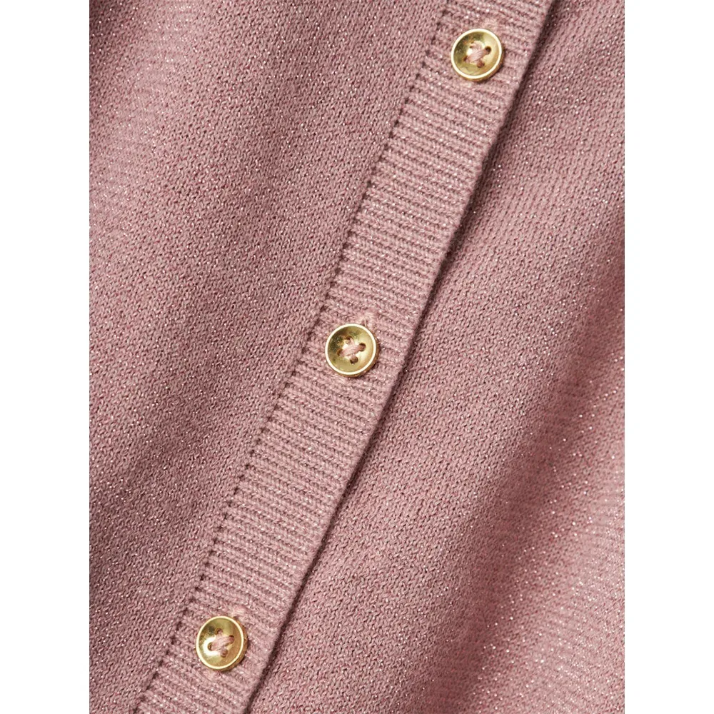 Детский кардиган для девочек с блеском Abinne Mini Name it, Pink — фото 3