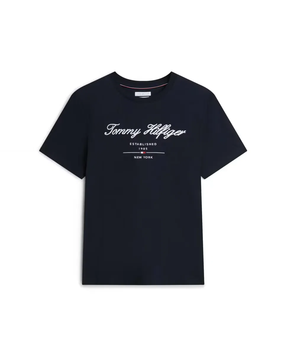 Мужская футболка с вышитым брендингом Tommy Hilfiger, Azul Marino — фото 4