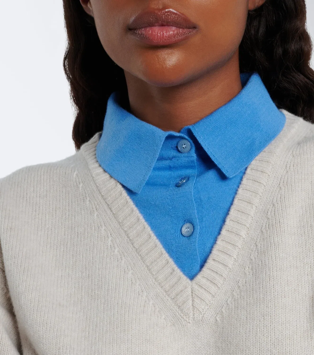 Свитер многослойный шерстяной Acne Studios, белый — фото 3