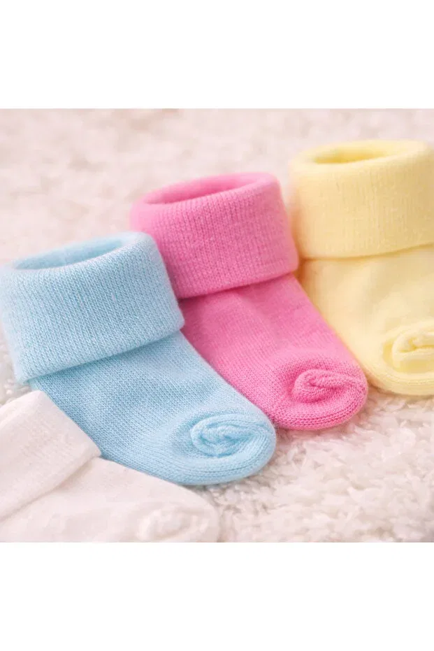 Детские носки хлопковые набор 6 пар Basics Happy Baby Butik, Pink-Multicolor — фото 4