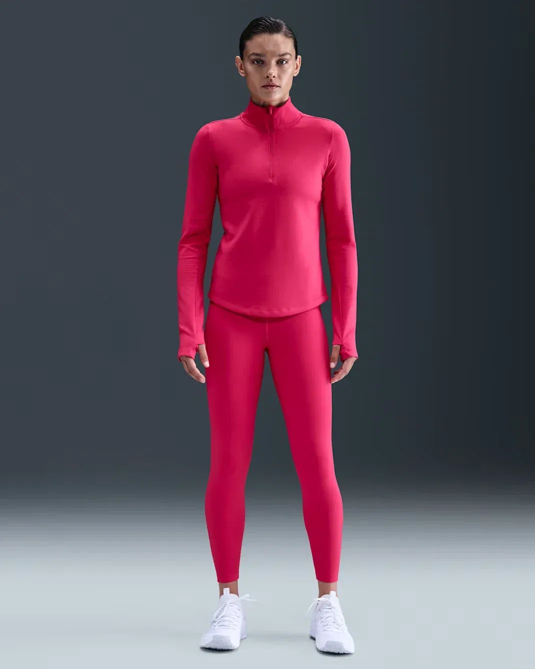 Женский лонгслив с длинным рукавом Nike One Top Rush, розовый — фото 4