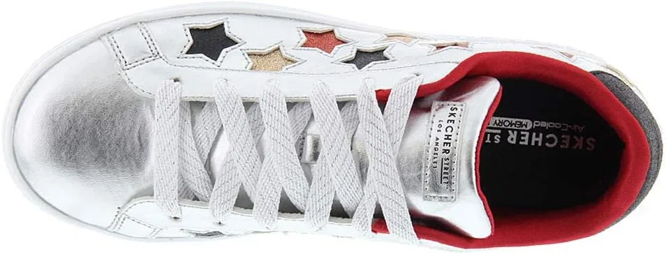 Детские кроссовки для девочек Omne- Lil' Star Side Skechers, Silver/Multi — фото 3