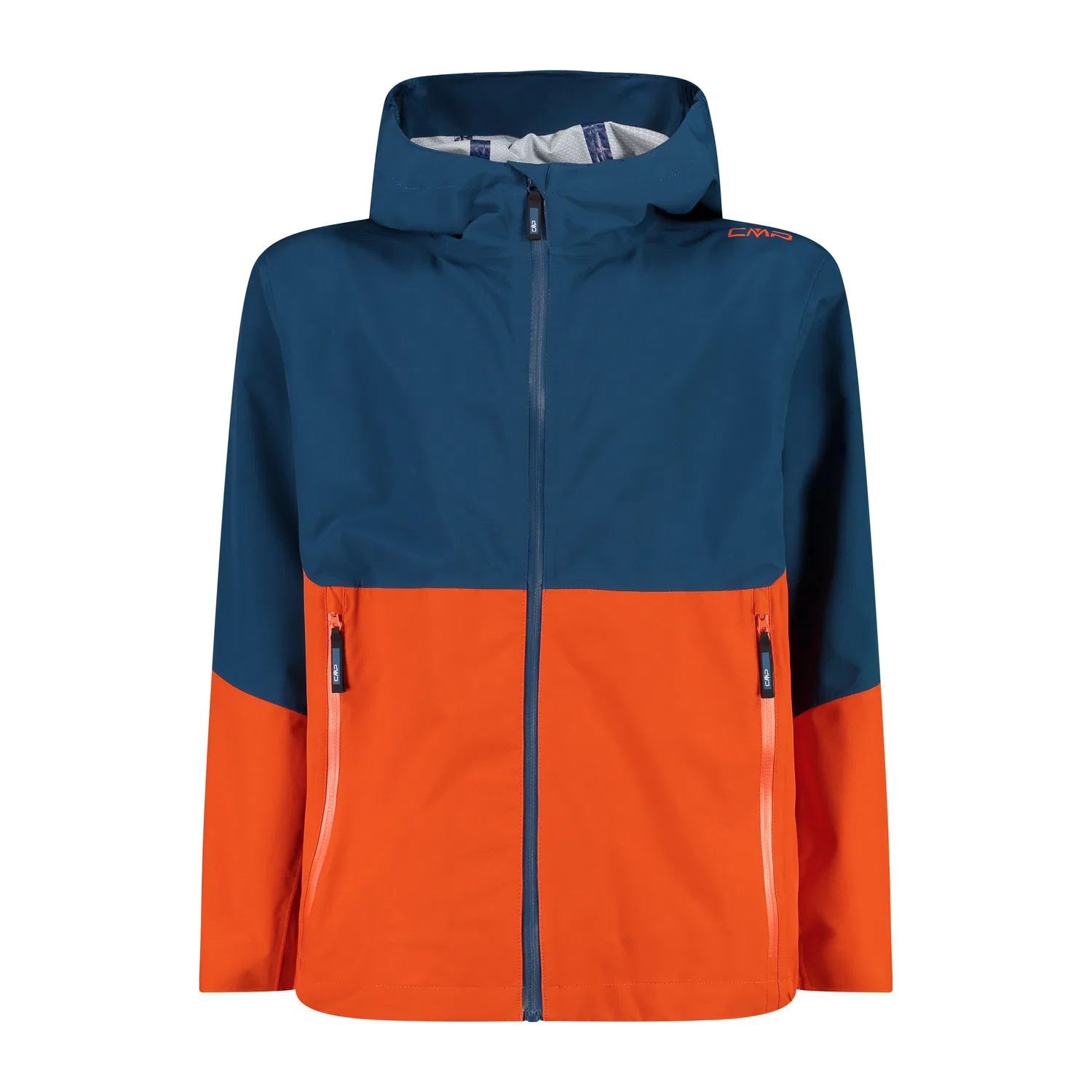 Детская куртка для мальчиков с капюшоном Kid Jacket Fix Hood Cmp, Orange / Dunkelblau / Mediterranes Blau