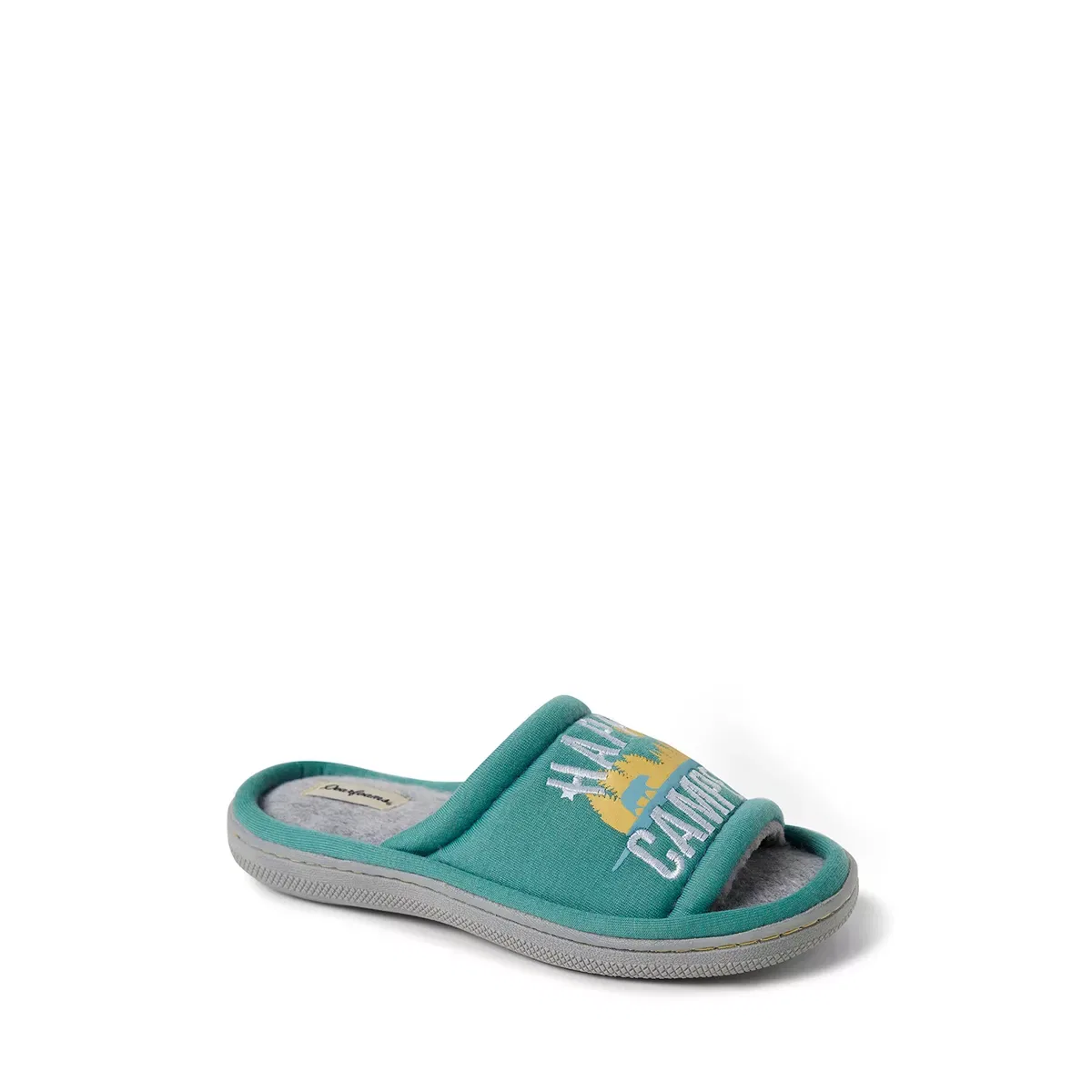 Детские сланцы для девочек с подкладкой из флиса Happy Camper Knit Dearfoams, Green