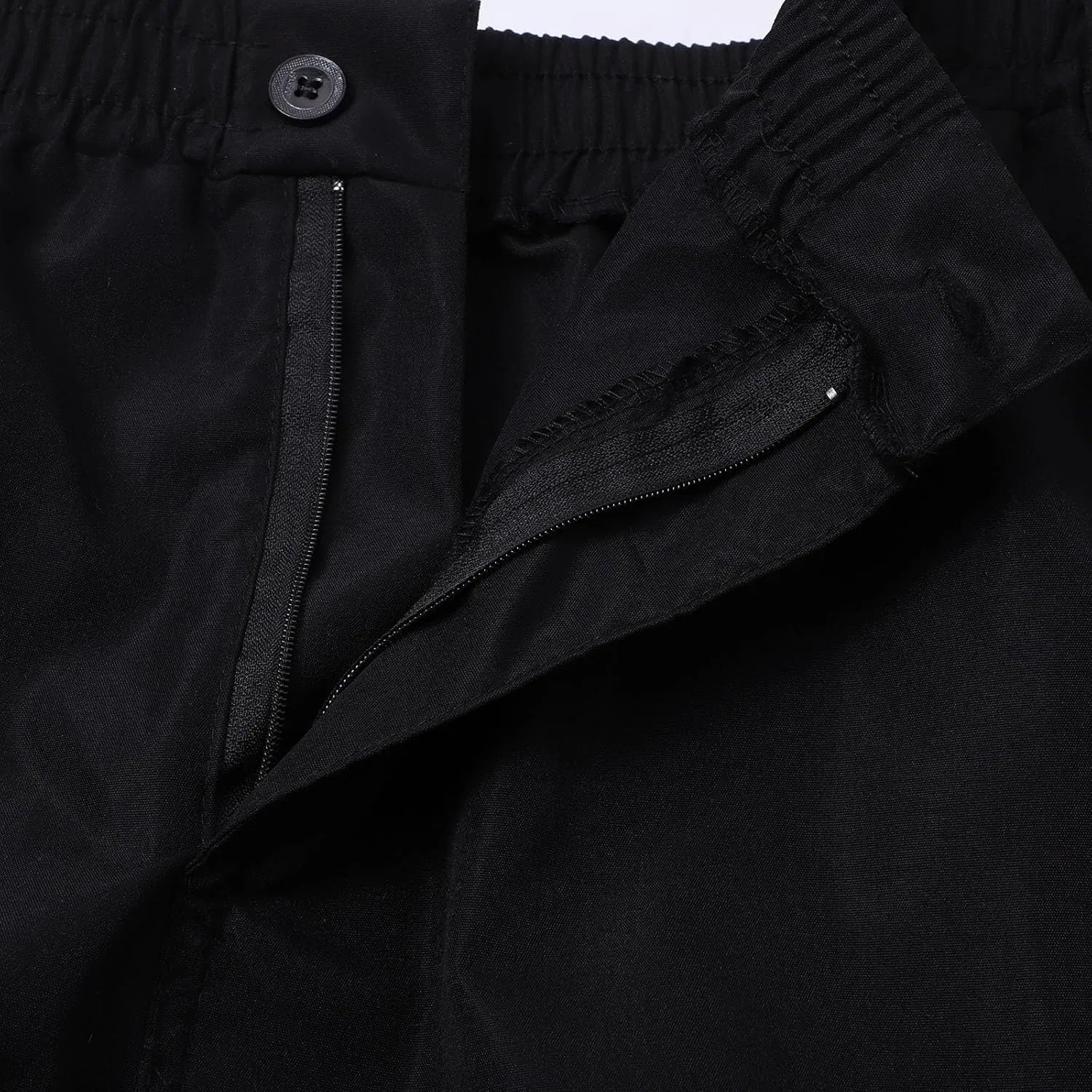 Мужские карго-брюки с карманами, хлопковые, Relaxed Fit, 2-Black — фото 2