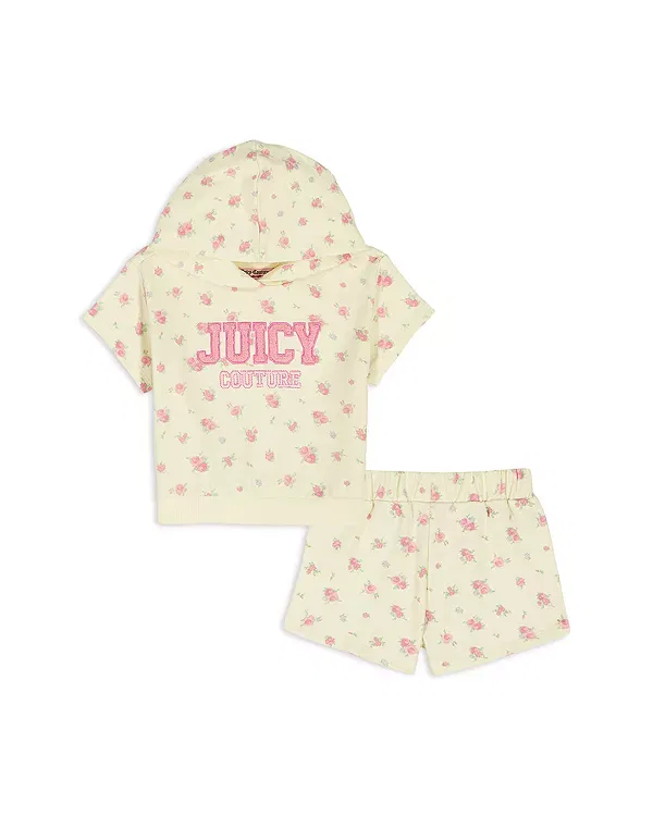 Детский комплект для девочек из футера Juicy Couture, Soft Yellow