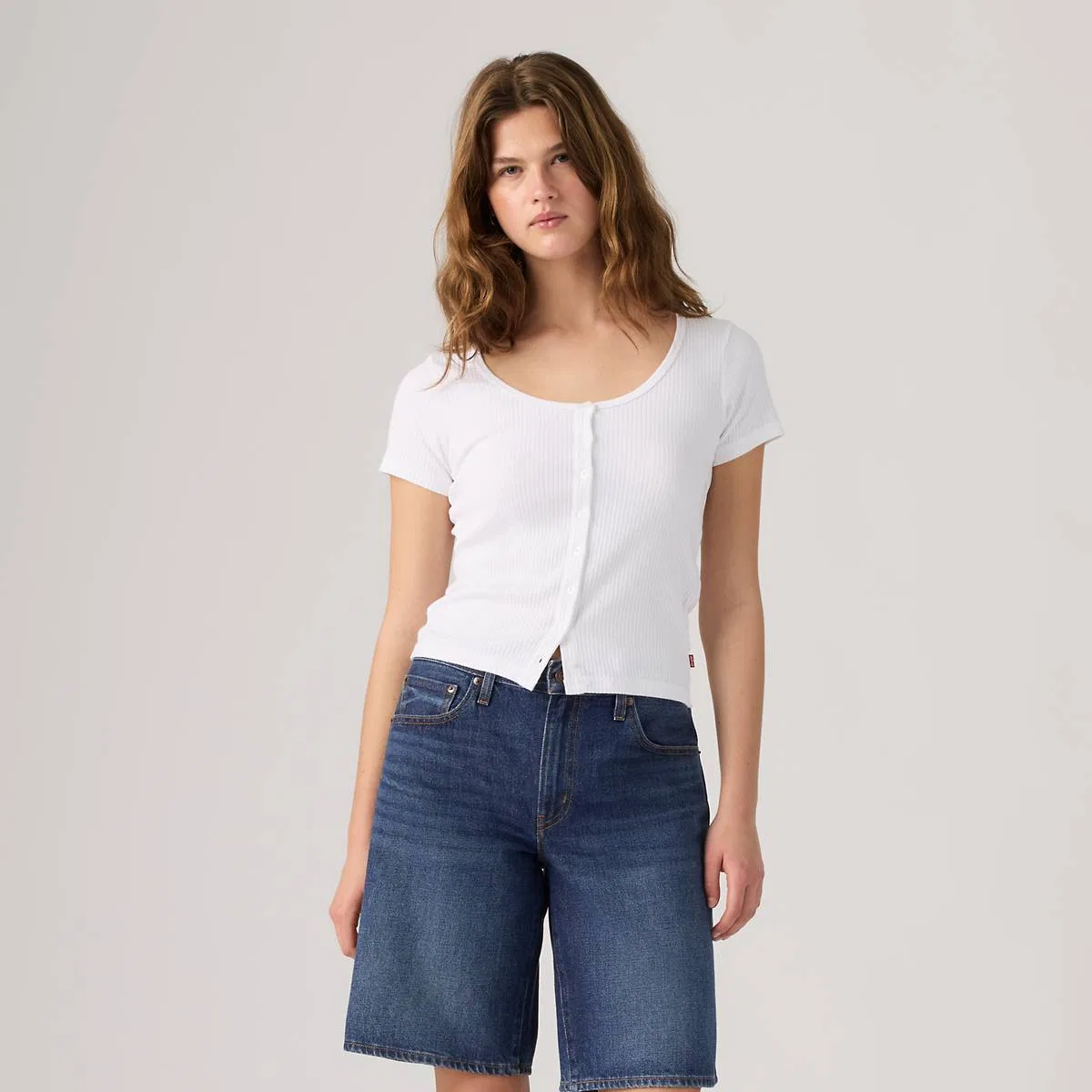 Рубашка с коротким рукавом на пуговицах от Austen Levi's, Bright White - White — фото 3