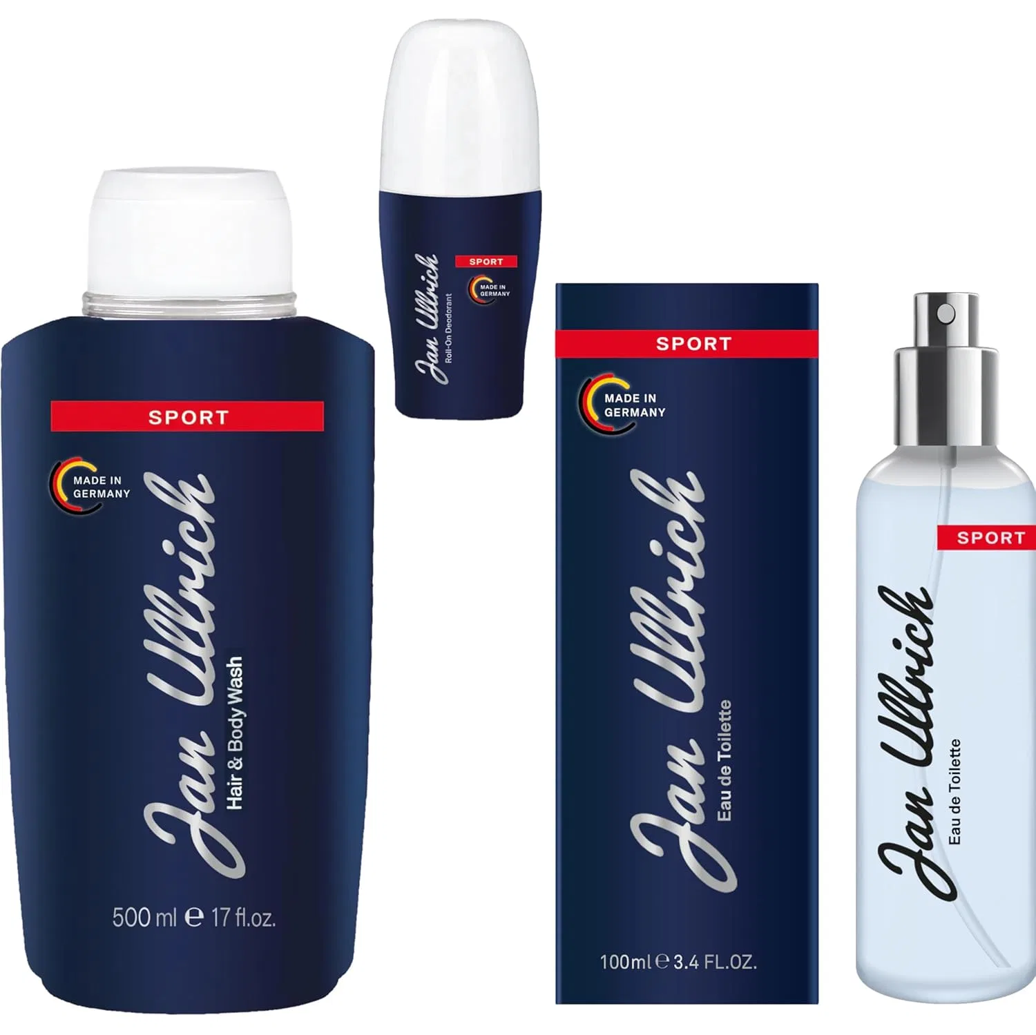 Набор для ухода за телом Hair & Body Shampoo 500ml + Eau de Toilette 100ml + Deodorant Roll-On 50ml, FisGus