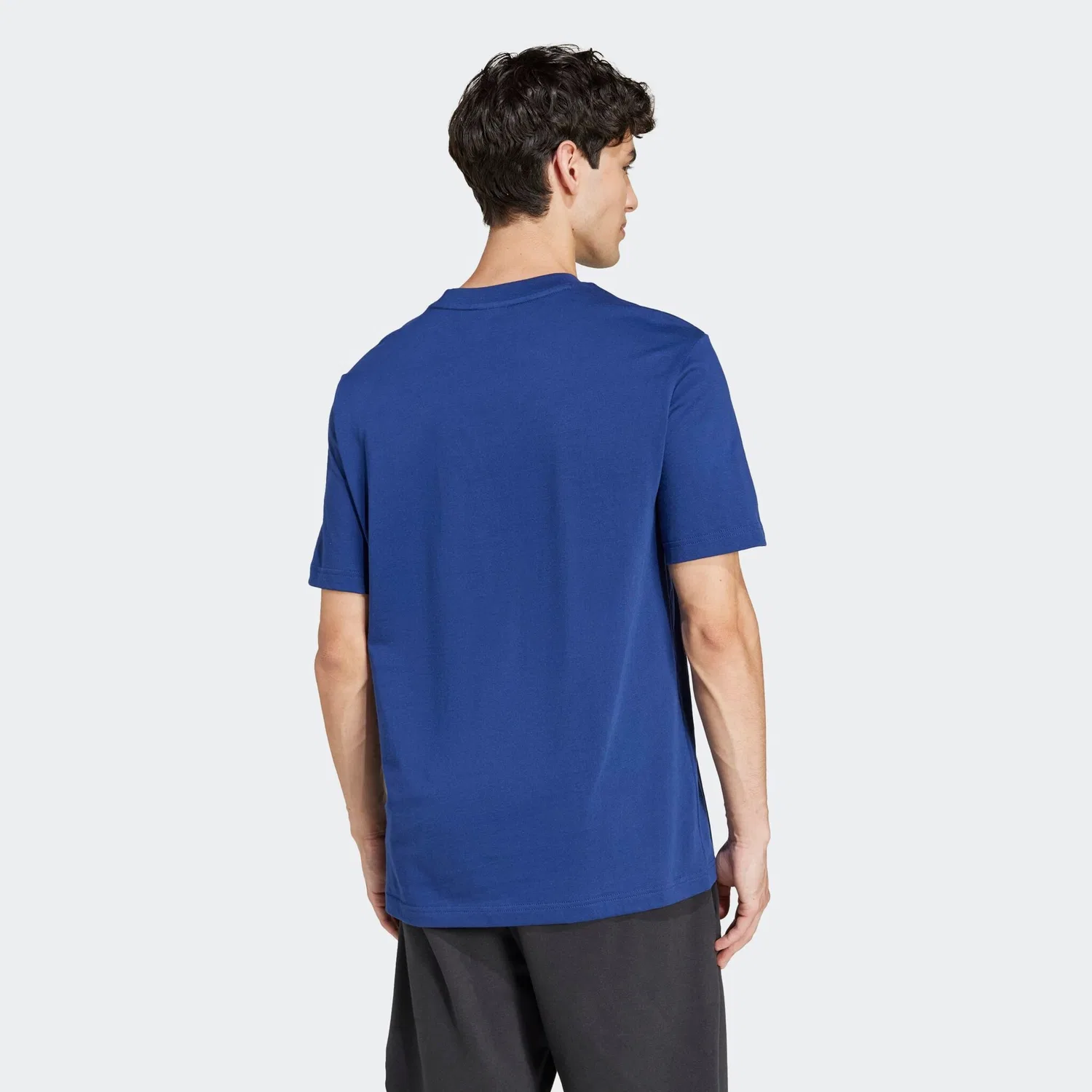 Детская хлопковая трикотажная футболка Adidas Sportswear, Dark Blue/White — фото 3