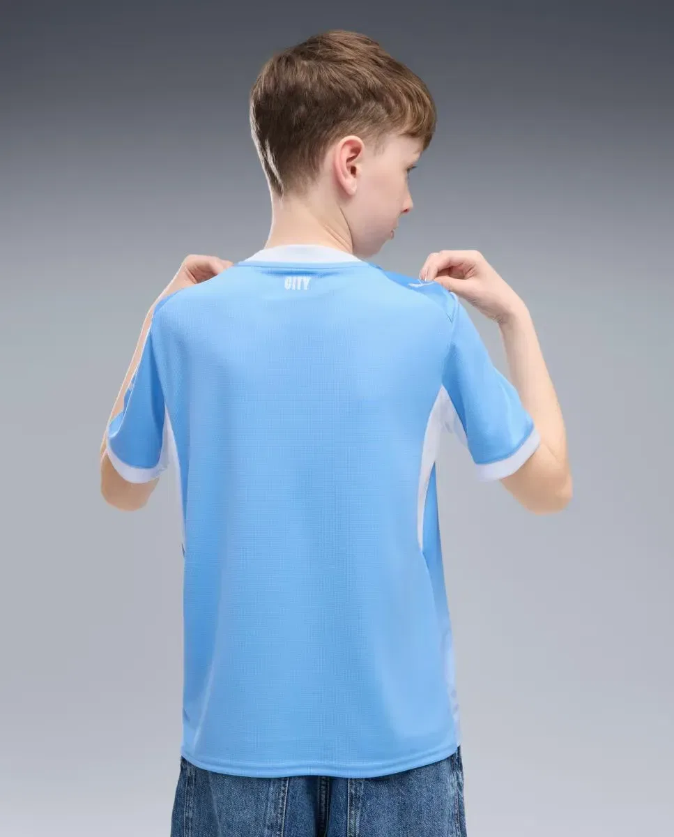 Детская футболка для мальчиков с принтом MCFC Home Jersey Replica Jr Puma, Azul — фото 4