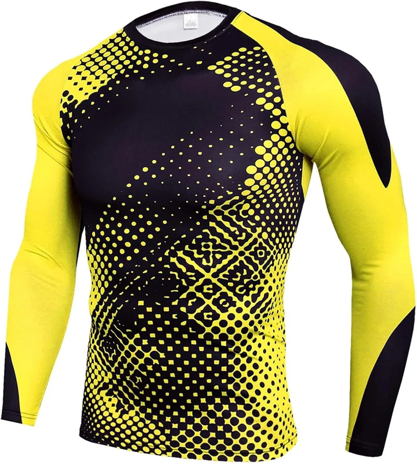 Мужская длинная футболка с принтом Athletic, Yellow — фото 2
