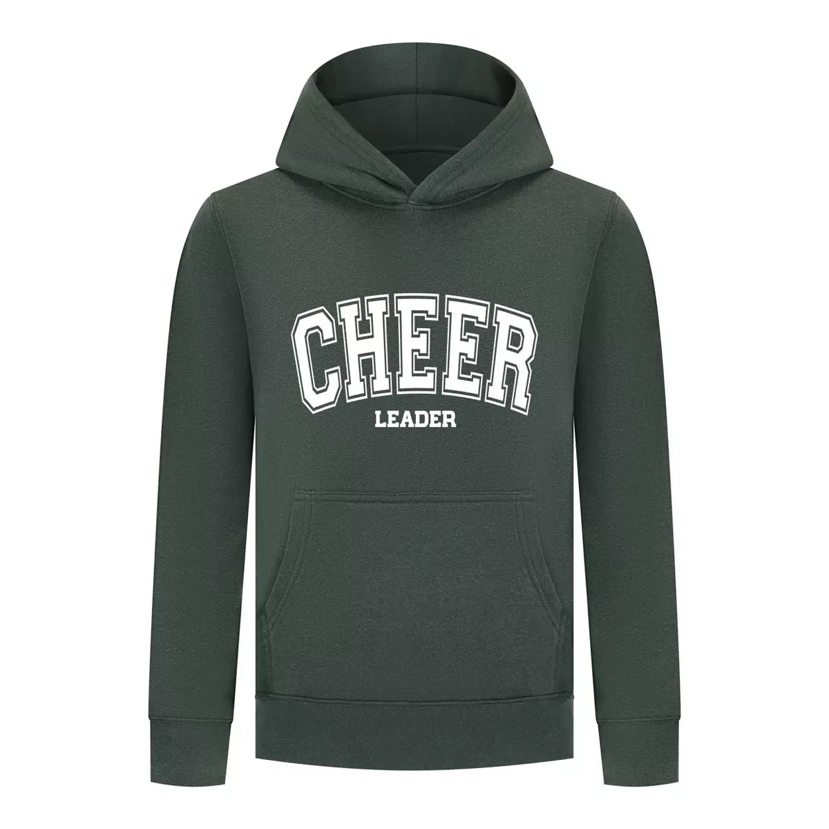 Детское худи для девочек с принтом Cheer Girl Bow Everyday Kids, Black — фото 3
