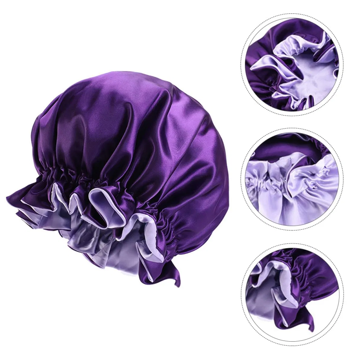 Шапочка для душа Satin Healeved, 36x36x1 см, Черный — фото 4