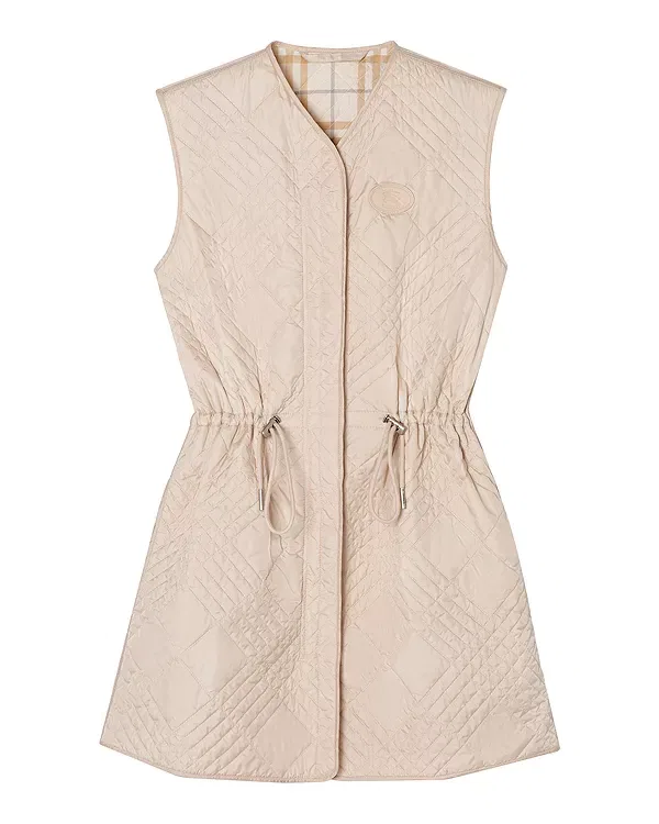Женский жилет стеганый Walby Warmer Burberry, Stone Beige — фото 4