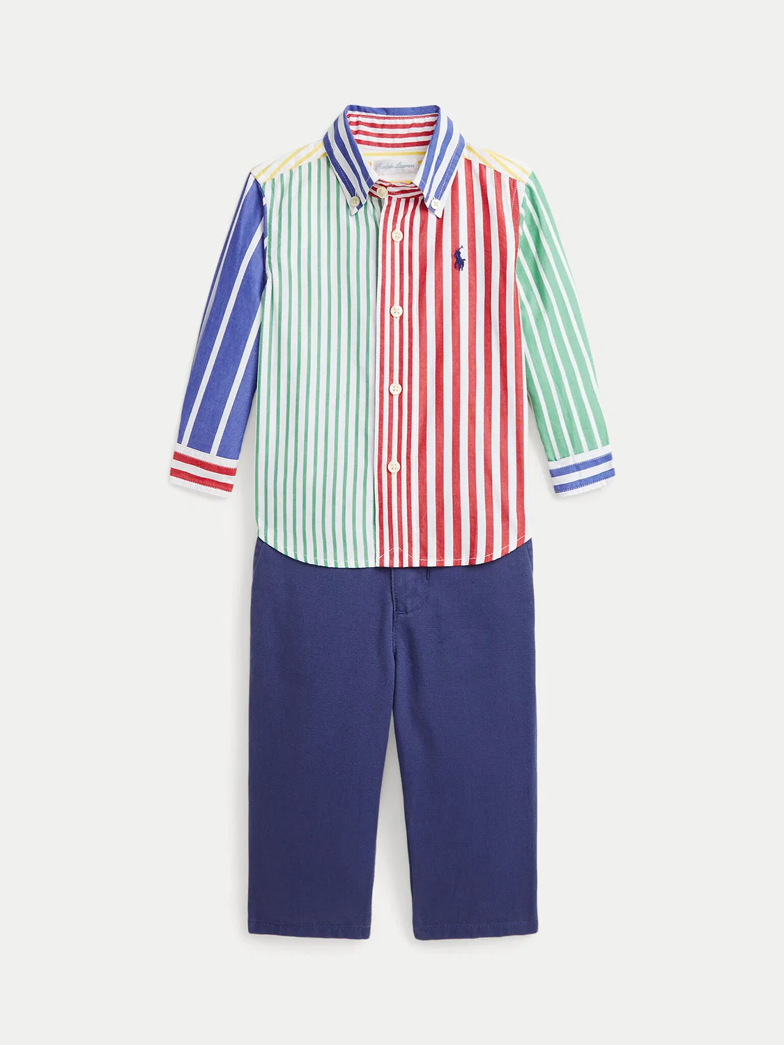 Комплект из рубашки и брюк стандартного кроя для мальчика Polo Ralph Lauren, разноцветный