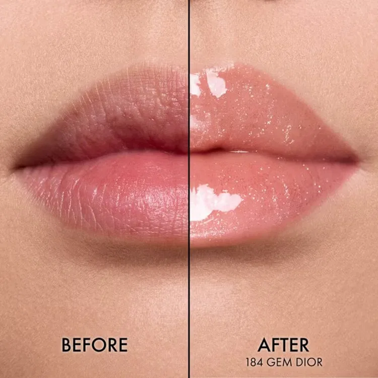 Блеск для губ в стике с эффектом зеркального блеска увлажняющий Dior Addict Glass Lipstick, 184 Gem Dior — фото 3