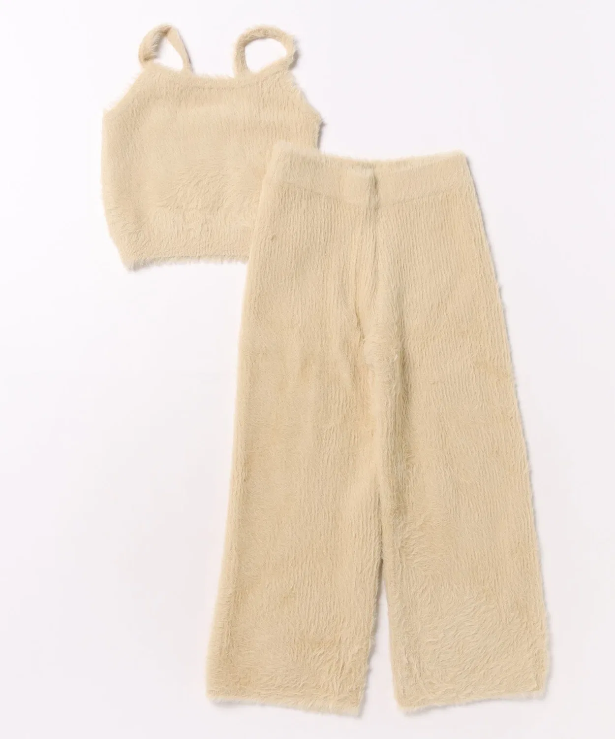 Детский комплект из топа и штанов с моделью Fuzzy Knit Lounge Set Mag., Yellow