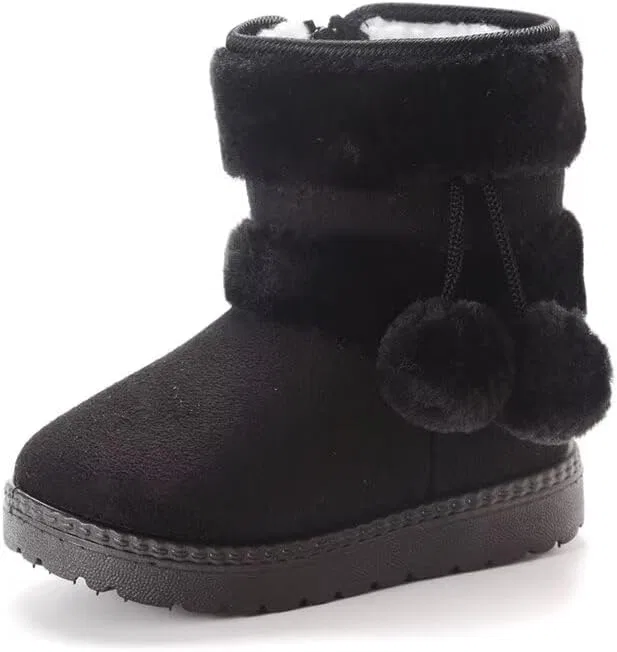 Детские зимние сапоги для девочек с бархатом Zonkacen, Black