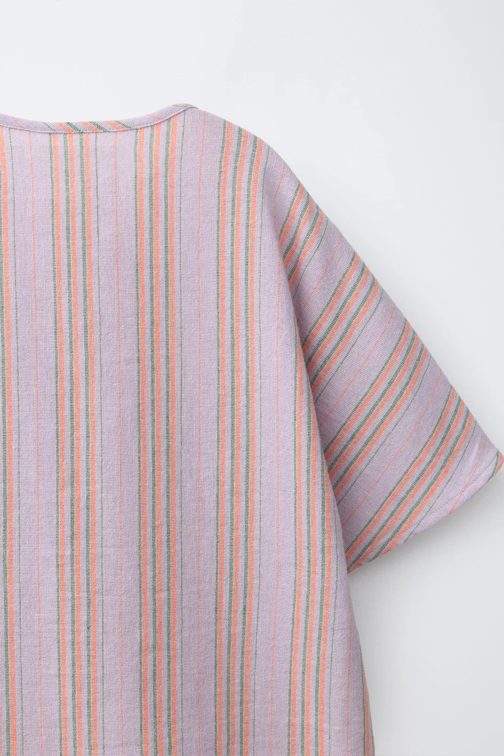 ПОЛОСАТАЯ РУБАШКА ZARA, Pink/Mauve — фото 4