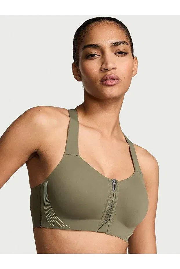 Женский спортивный бюстгальтер с передней молнией Victoria'S Secret, Desert Cactus