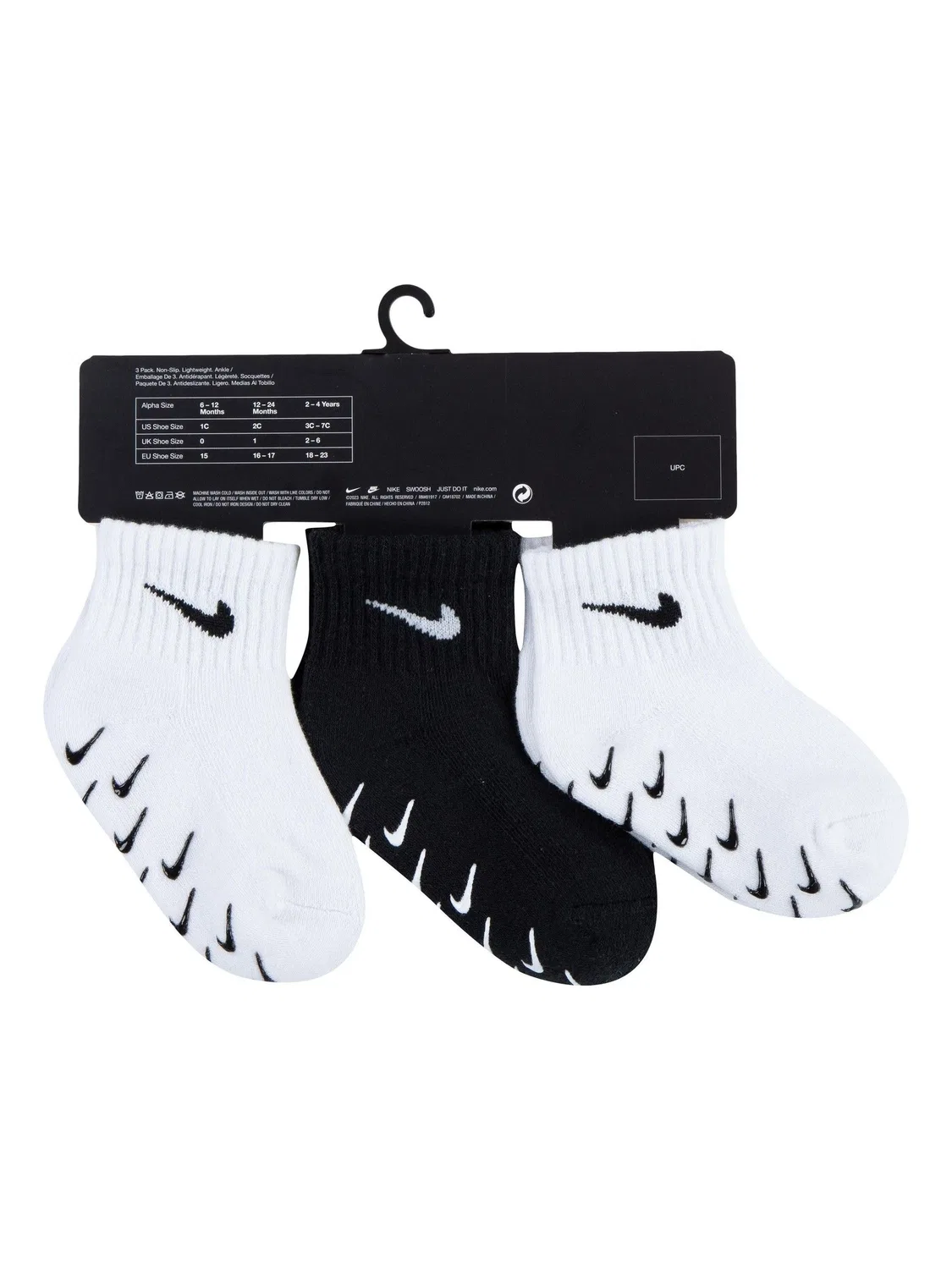 Носки Nike White Infant Gripper Socks 3 Pack, белый — фото 4