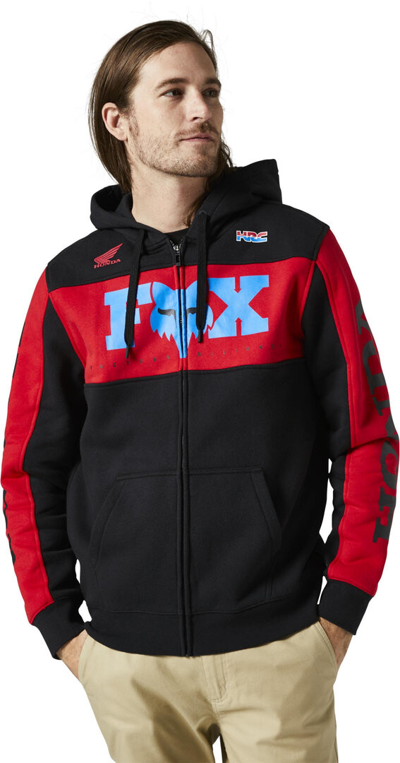 

Толстовка FOX Honda Zip, черный/красный