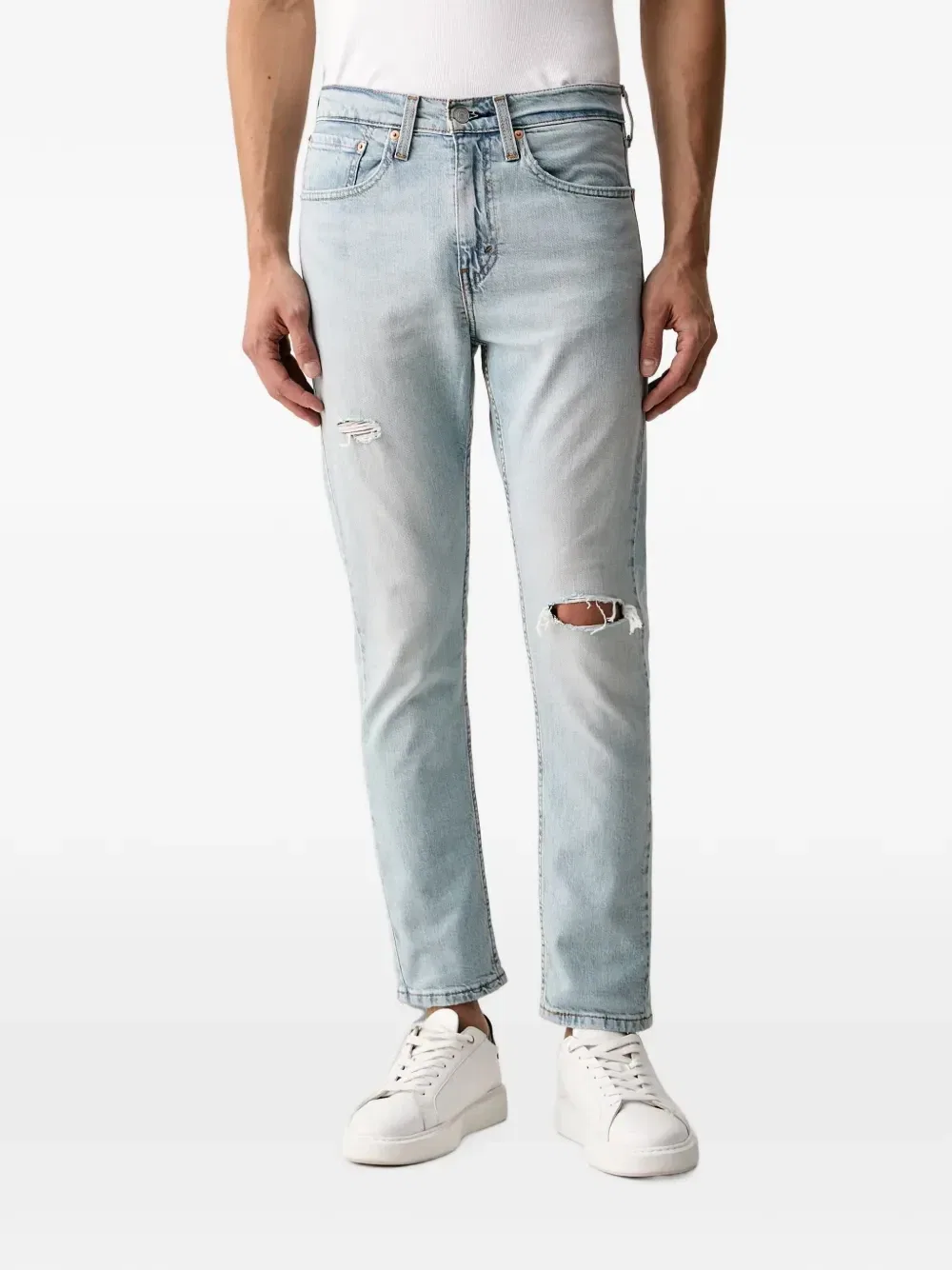 Джинсы 515 слим тейпер, потертые Levi's, синий