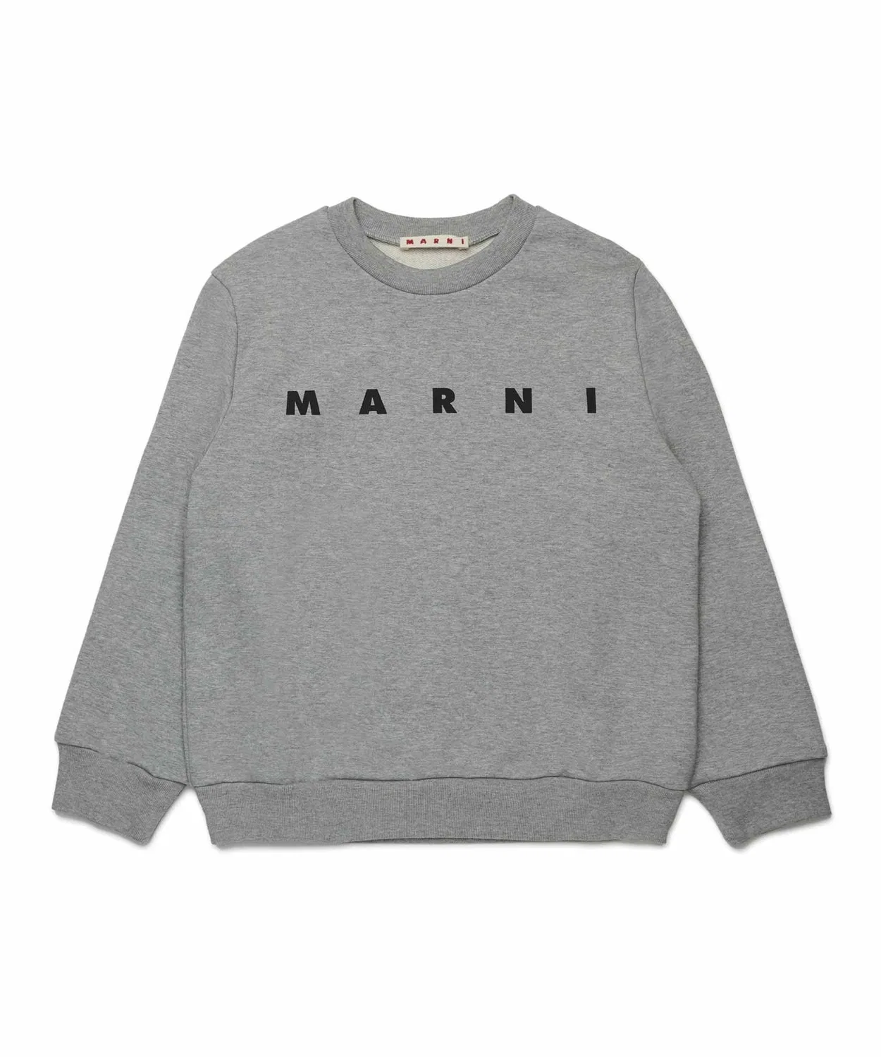 Детский свитшот с длинным рукавомс логотипом MARNI, Серый