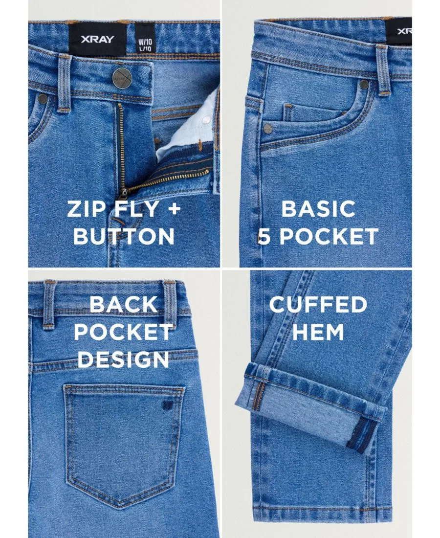 Джинсы скинни для мальчика с эффектом стрейч XRAY, Light Denim — фото 3