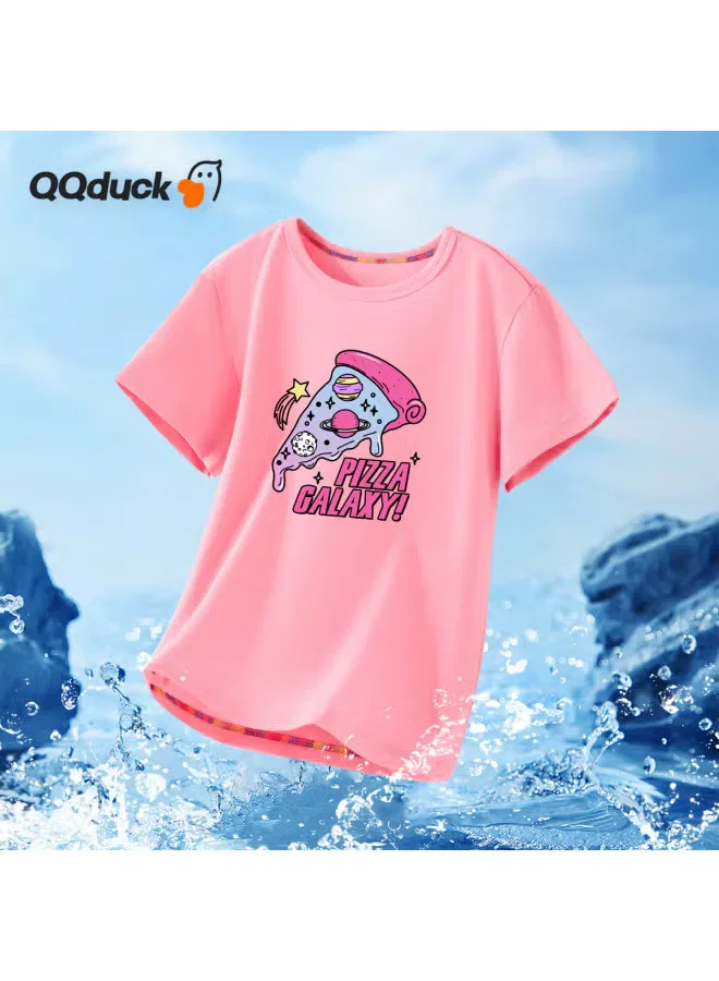 Футболка с принтом для детей Qq Duck, фиолетовый