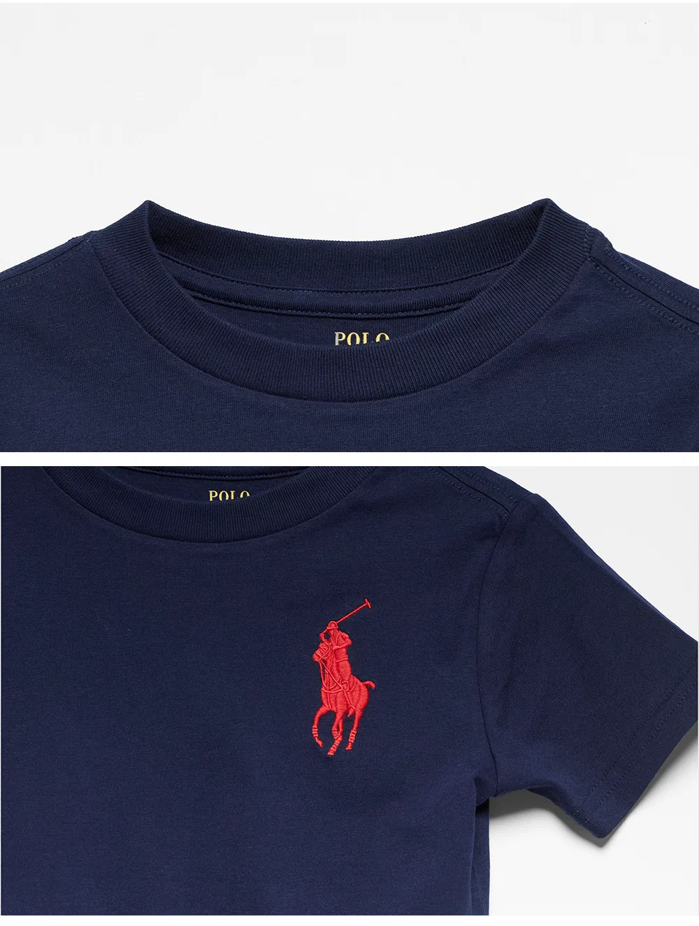 Детская футболка поло с крупным логотипом Big Pony, тёмно-синяя, от Polo Ralph Lauren Children — фото 4