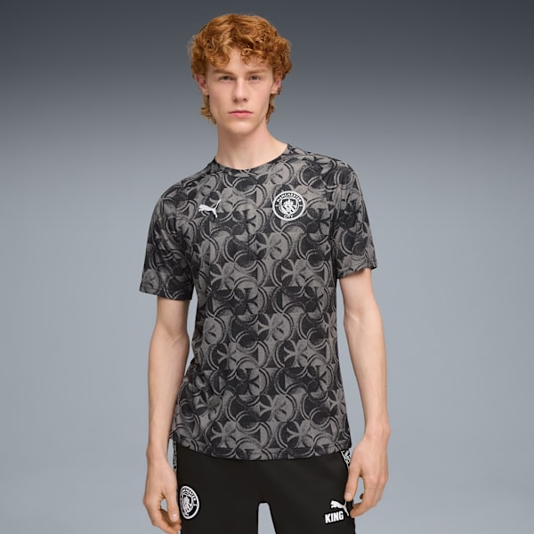 

Мужская футбольная разминочная майка Manchester City Puma, черный