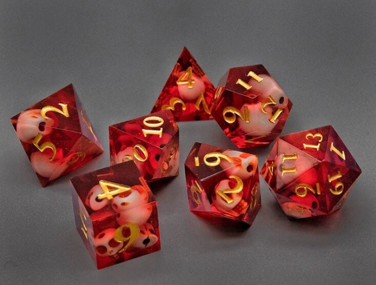 

Набор из 7 кубиков для ролевой игры «Кровавая баня» RGFK