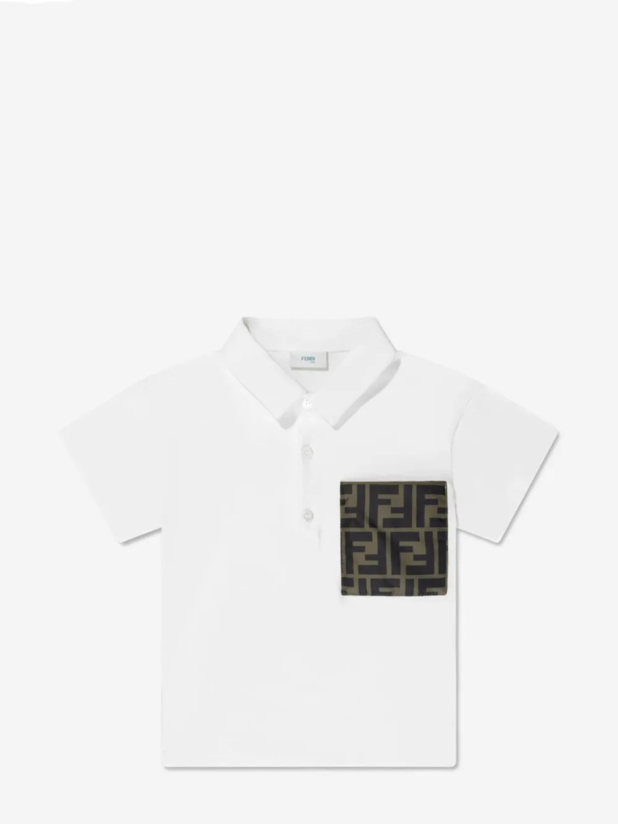 

Рубашка-поло для мальчиков Fendi Kids, белый
