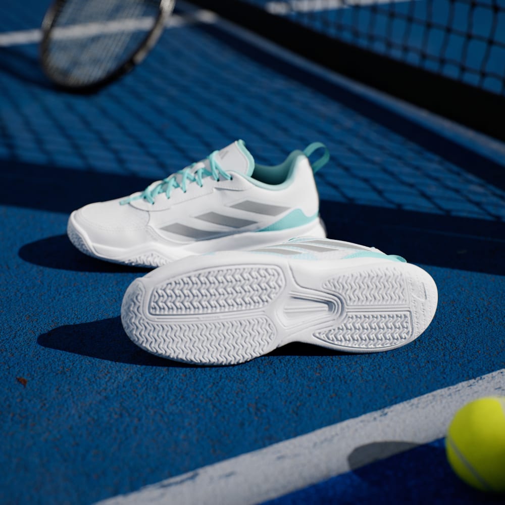Кроссовки Adidas Avaflash Low Tennis Shoes, цвет Cloud White/Silver Metallic/Flash Aqua — фото 3