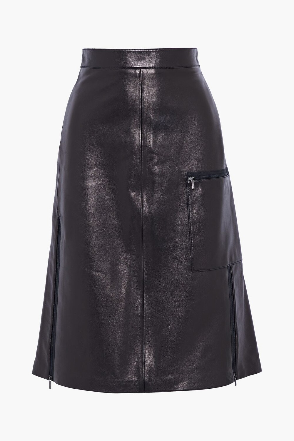 

Юбка из металлизированной кожи с молнией ACNE STUDIOS, черный