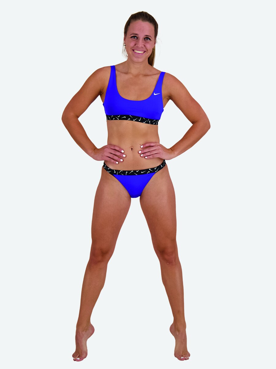 Бикини Nike Swim Bralette Athletic Bikini Top, цвет purple/black — фото 3