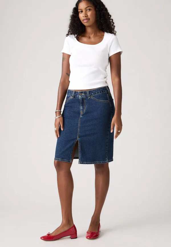 Низкая юбка миди, джинсовая юбка Levi'S, Longer Days — фото 4
