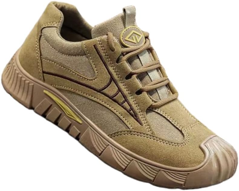 

Мужские дышащие кроссовки - противоскользящая и износостойкая резиновая подошва, амортизирующая стелька из ЭВА и верхний слой - низкий каблук с шнуровкой, подходит как для спорта, так и для повседневной носки Clolinde, хаки