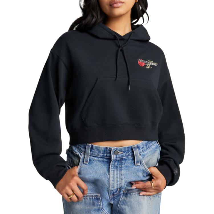 

Обрезанный худи на День святого Валентина Converse, черный