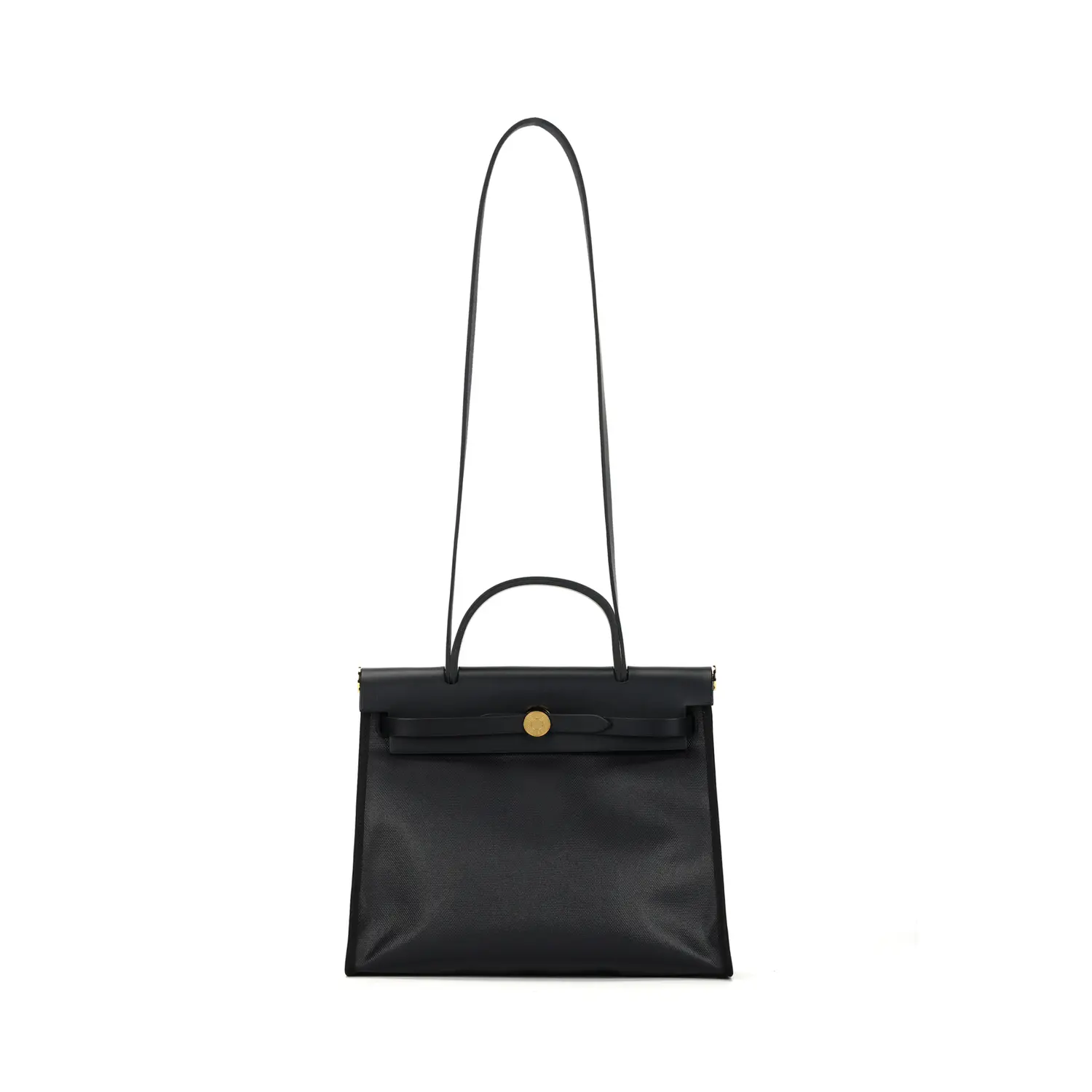 

Сумка Herbag Zip H Plume Canvas с охотничьей коровьей кожей, сумка на плечо, женская HERMES