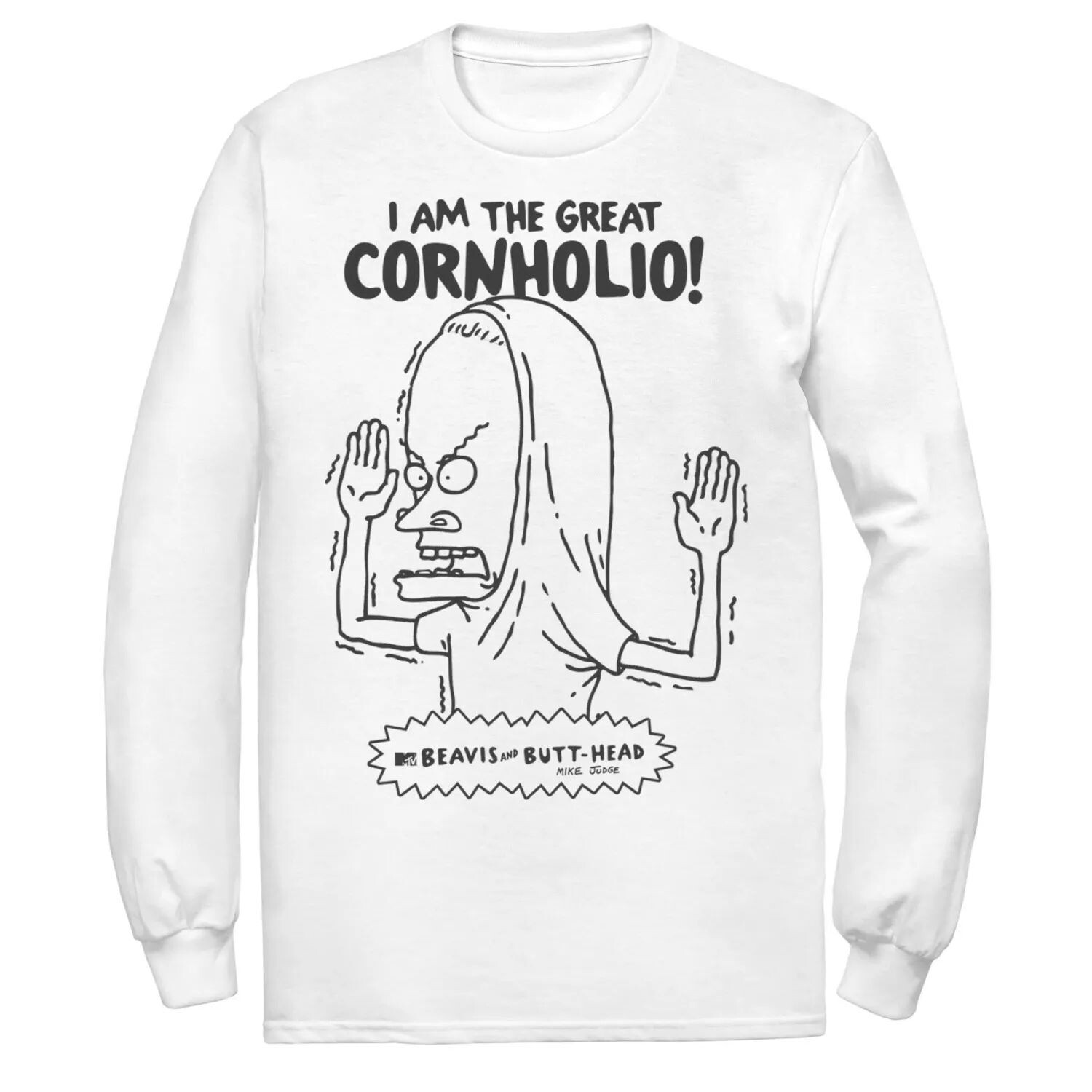 

Мужская футболка MTV Beavis And Butt-Head Great Cornholio с контурным эскизом Licensed Character